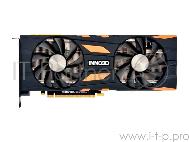 Видеокарта 8Gb <PCI-E> Inno3D GeForce RTX 2080 X2 OC N20802-08D6X-1180633 <GTX1080, GDDR6, 256bit, HDCP, HDMI, 3*DP, Retail>