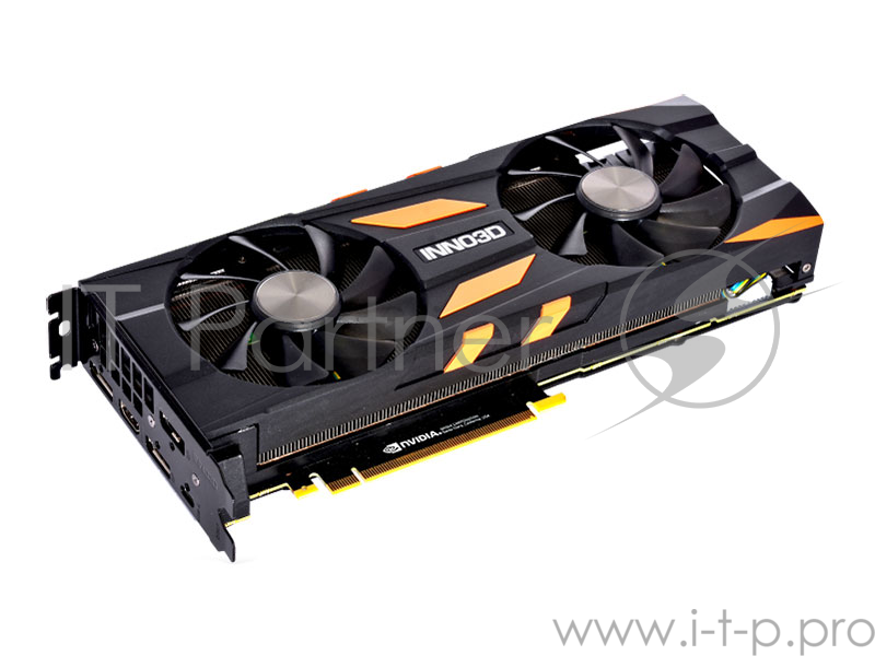 Видеокарта 8Gb <PCI-E> Inno3D GeForce RTX 2080 X2 OC N20802-08D6X-1180633 <GTX1080, GDDR6, 256bit, HDCP, HDMI, 3*DP, Retail>