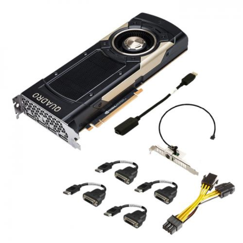 Видеокарта NVIDIA Quadro GV100 VCQGV100-PB 32 GB HBM2 4096-bit Up to 870 GB/s 4 x DP 1.4 PCI Express 3.0 x 16 4.4” H x 10.5” L, Dual Slot, Full Height