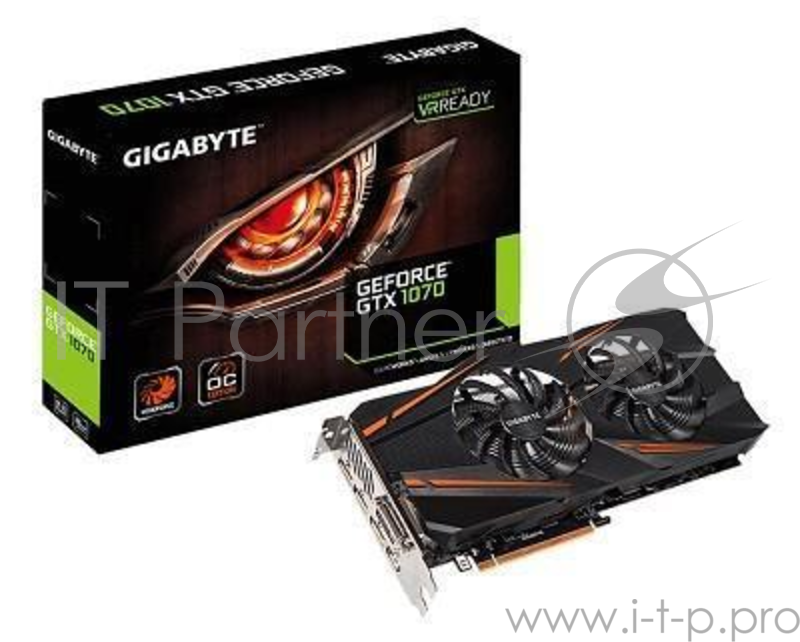 Видеокарта PCIE16 GTX1070 8GB GDDR5 GV-N1070WF2OC-8GD 2.0 GIGABYTE