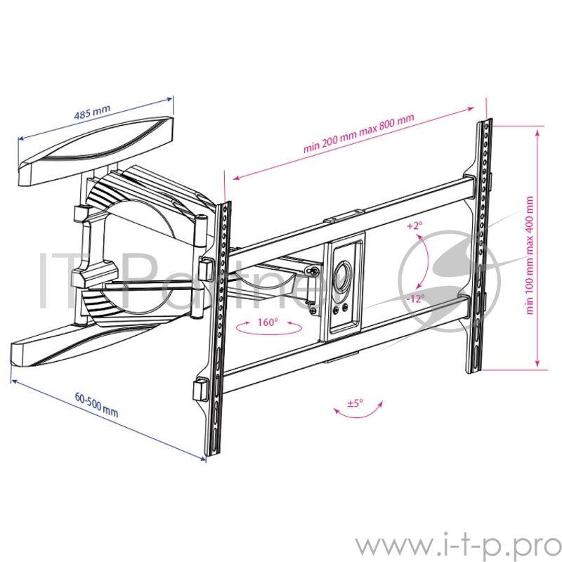 Кронштейн для телевизора Kromax ATLANTIS-65 черный 40