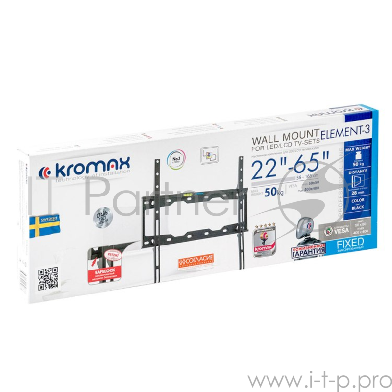 Кронштейн для LED/LCD телевизоров Kromax ELEMENT-3 black