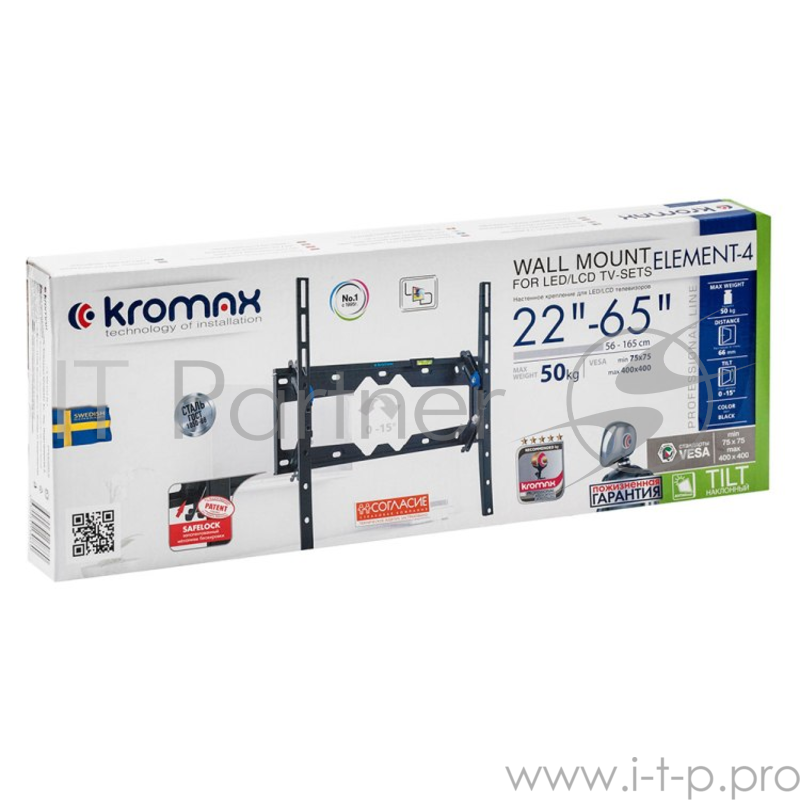 Кронштейн для LED/LCD телевизоров Kromax ELEMENT-4 black