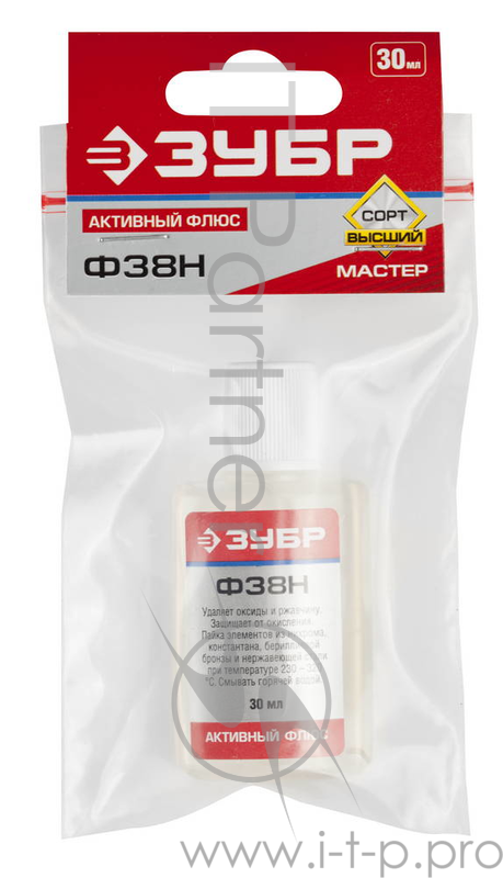 Флюс ЗУБР 55495-030 Ф38Н пластиковый флакон 30мл