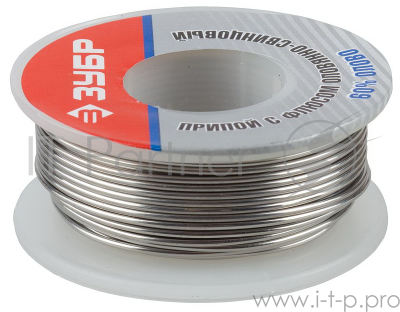 Припой ЗУБР 55422-100 оловянно-свинцовый 30% sn / 70% pb 100гр