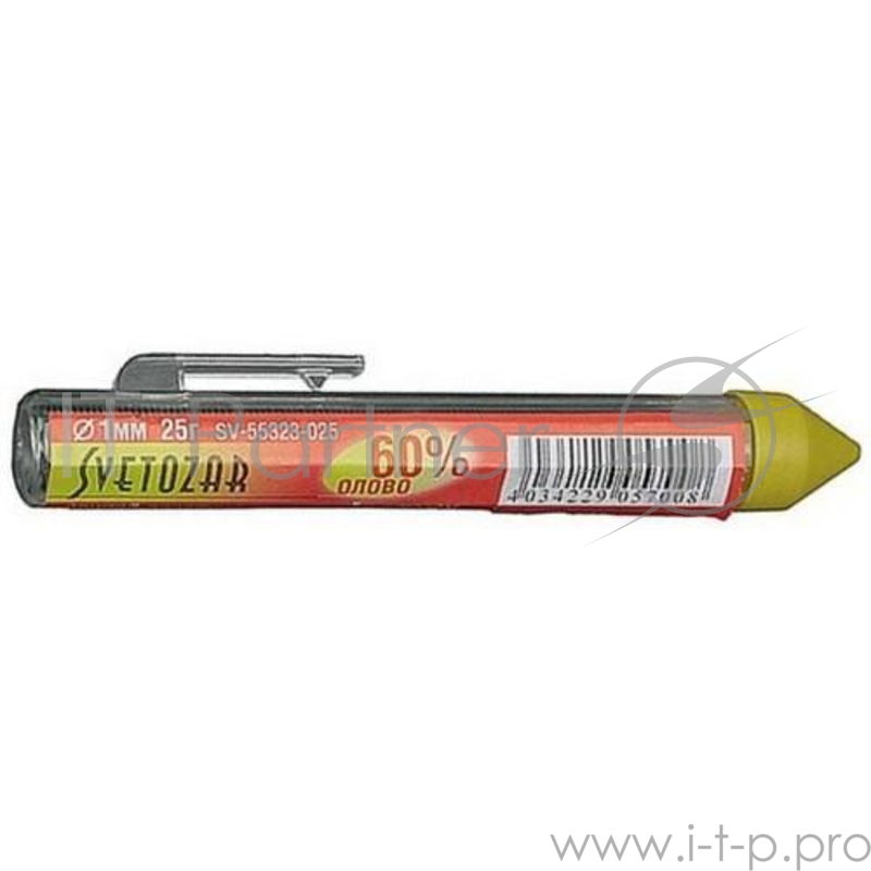 Припой СВЕТОЗАР SV-55323-025 оловянно-свинцовый 60% sn / 40% pb 25гр