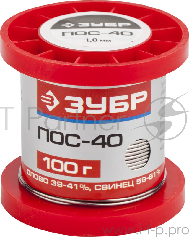 Припой ЗУБР 55451-100-10 ПОС 40 проволока 100г 1мм