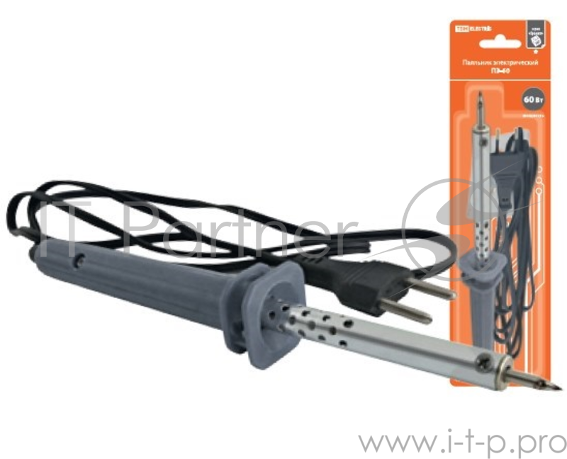 Паяльник ТДМ ПЭ-40 электрический с жалом типа конус в комплекте подставка 40Вт гранит