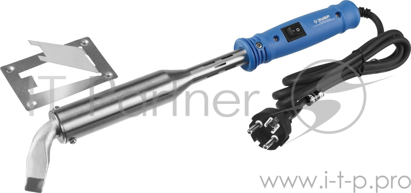 Паяльник ЗУБР 55301-300 профессионал с выкл пластмассовой рукояткой и долговечным жалом 300Вт клин