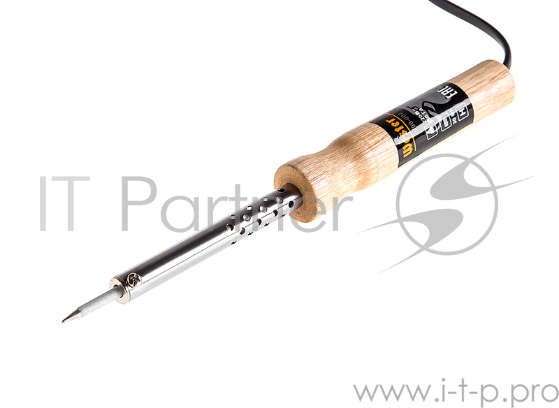 Паяльник WESTER 908-002 30Вт с никелированным жалом с медным наконечником, дер. ручка