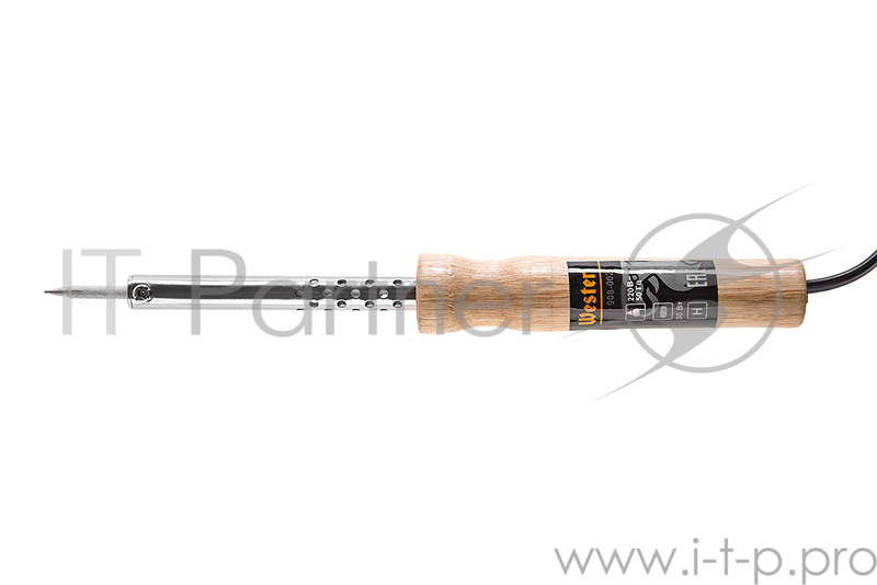 Паяльник WESTER 908-002 30Вт с никелированным жалом с медным наконечником, дер. ручка