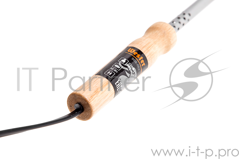 Паяльник WESTER 908-002 30Вт с никелированным жалом с медным наконечником, дер. ручка