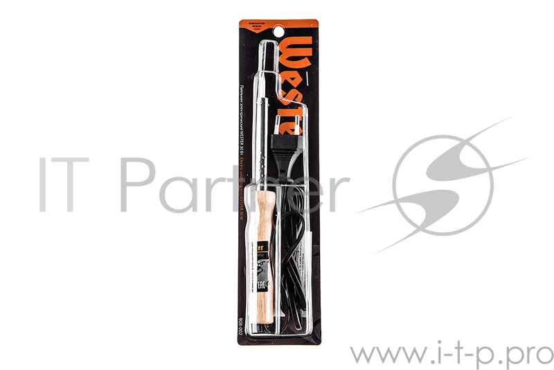 Паяльник WESTER 908-002 30Вт с никелированным жалом с медным наконечником, дер. ручка