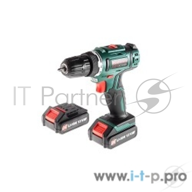 Аккум.дрель Hammer Flex ACD125Li 12В 2x1.3Ач LiION 10мм 0-400/0-1450об/мин 23/13Нм, в кейсе