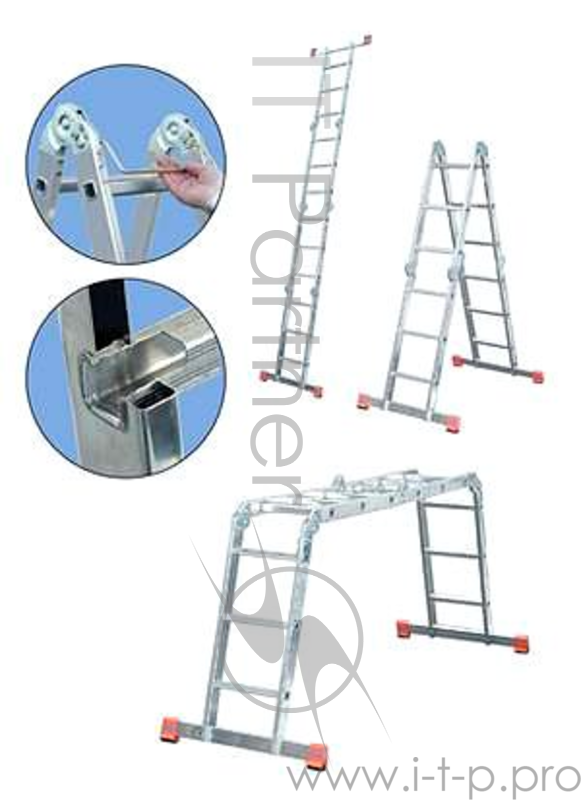 Лестница KRAUSE MULTIMATIC 4х3 шарнирная четырехсекционная 1.75м