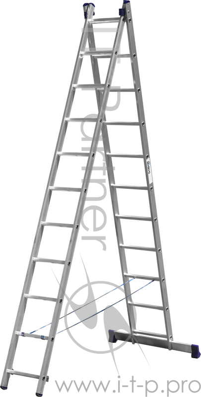 Лестница СИБИН 38823-11 универсальная двухсекционная 11ступеней