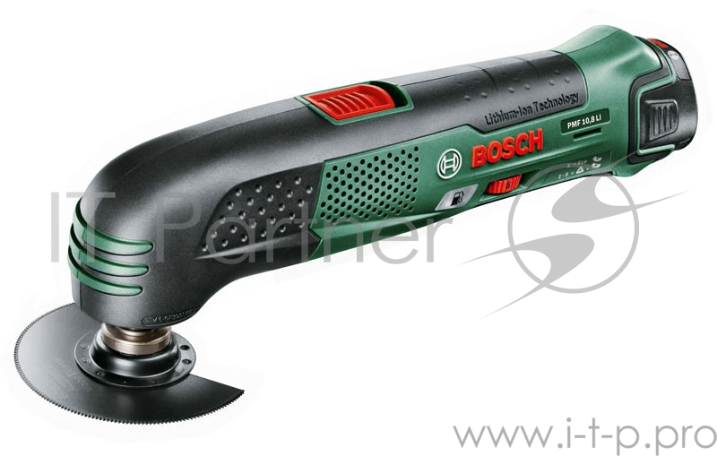 Шлифовальные машины Bosch PMF 10,8 Li 0603101922 Универсальный резак {5000 - 20000 кол./мин,10.8 В,Li-Ion,1.5 А*ч,1 акк.}