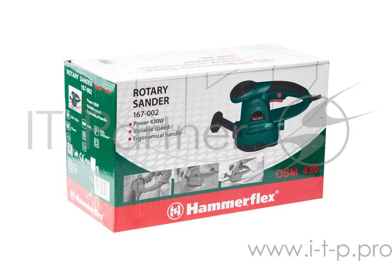 Шлифовальные машины Hammer Flex OSM430 20208 167-002 {Шлиф.машинка орбитальная 430Вт диаметр 125мм 6000-13000об/мин}