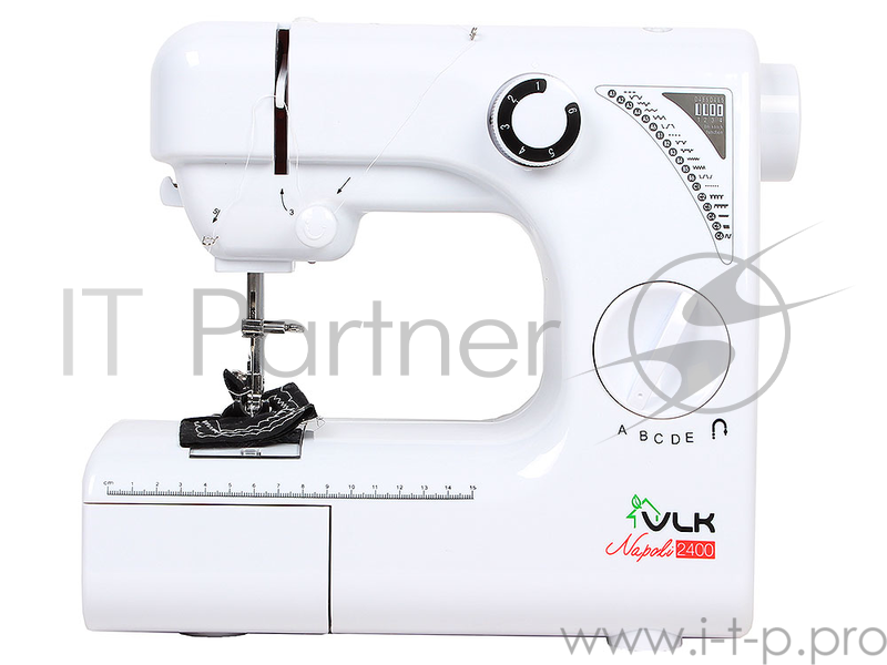 Швейная машина VLK NAPOLI 2400 Электромеханическое управление,19 швейных операций,полуавтоматическая обработка петли,Размеры (ШxГxВ) 30x14x27 см , ножной привод .