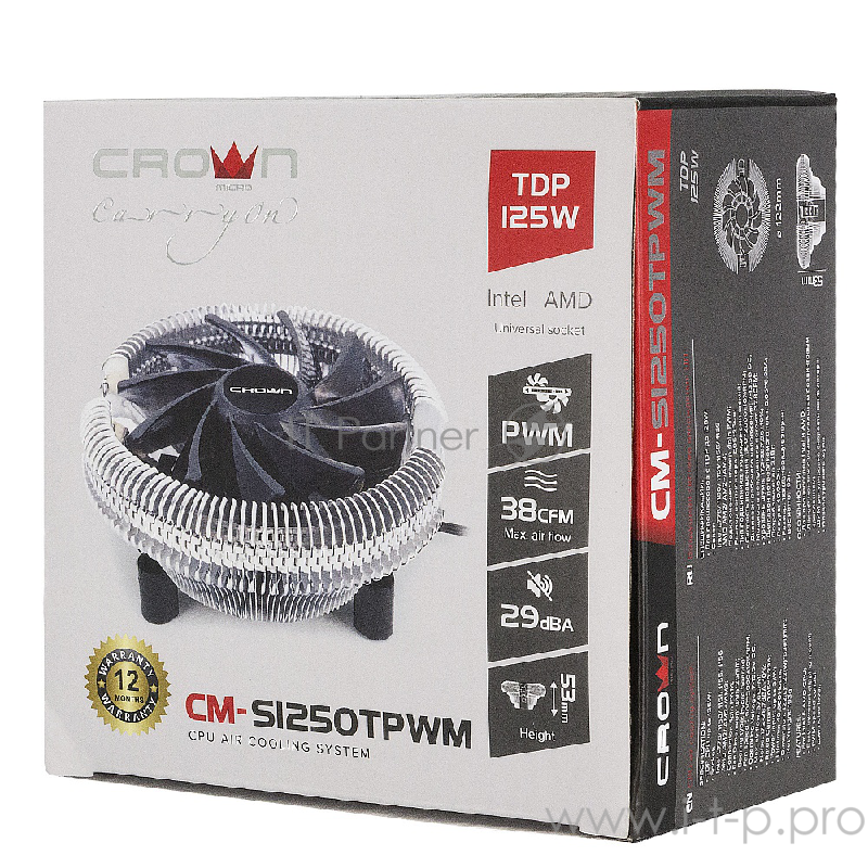 Кулер CROWN для процессора CM-S1250TPWM