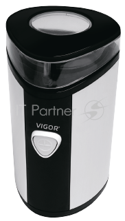 Кофемолка Vigor HX-3441, мощность 150 Вт, рабочая ёмкость на 50 грамм кофейных зёрен, нож из нержавеющей стали, компактный дизайн