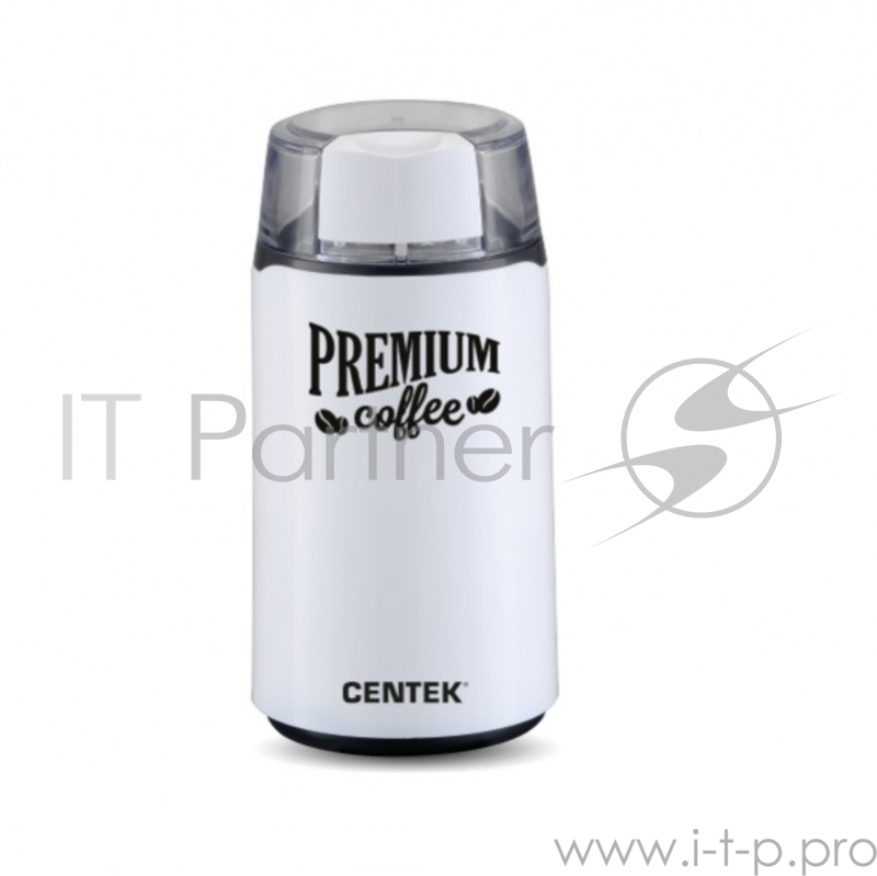 Кофемолка Centek CT-1360 White (белый) 250Вт, 45 г, 5 ЧАШЕК АРОМАТНОГО КОФЕ, прозрачная крышка
