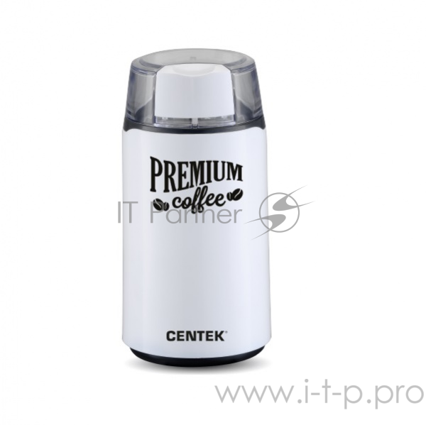 Кофемолка Centek CT-1360 White (белый) 250Вт, 45 г, 5 ЧАШЕК АРОМАТНОГО КОФЕ, прозрачная крышка