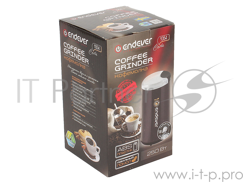 Кофемолка Costa-1054, 250 Вт, 15000 об/мин, вес продукта для помола 100 гр, ABS-пластик, защита от перегрева двигателя