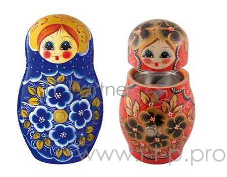 Кофемолка МИКМА ЗАБАВА (корпус - Матрешка, ручная роспись по дереву)