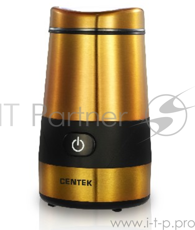 Кофемолка Centek CT-1355 (ЗОЛОТО) 250Вт, 70г, лаковое покрытие, высокоэффективный нож, защитная блок