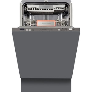 Встраиваемая посудомоечная машина Kuppersberg Узкая, ширина Узкая, 45 см, 11 комплектов, электронное управление, цифровой дисплей, отсрочка старта 1-24, 6 программ, третья корзина для столовых приборов,