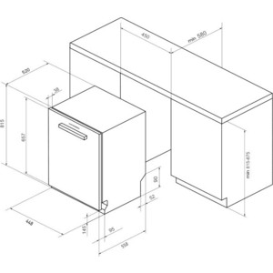 Встраиваемая посудомоечная машина Kuppersberg Узкая, ширина Узкая, 45 см, 11 комплектов, электронное управление, цифровой дисплей, отсрочка старта 1-24, 6 программ, третья корзина для столовых приборов,