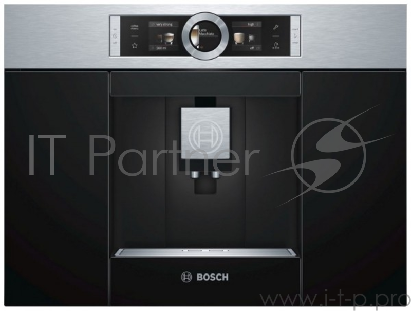 Встраиваемая кофемашина Bosch/59.4x45.5x35.6 см, 1600 Вт, 19 бар, полностью автоматическая, цвет: черный/нерж.сталь