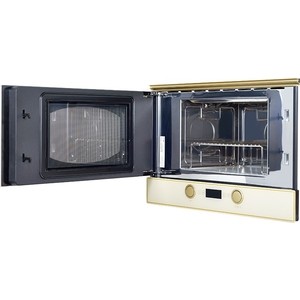Встраиваемая микроволновая печь Kuppersberg RMW 393 C Bronze, электронное управление, 14 автоматических программ, функция запоминания для 3 режимов, 5 уровней мощности, функция автоматической и ручной разморозки, таймер на 90 минут, ка