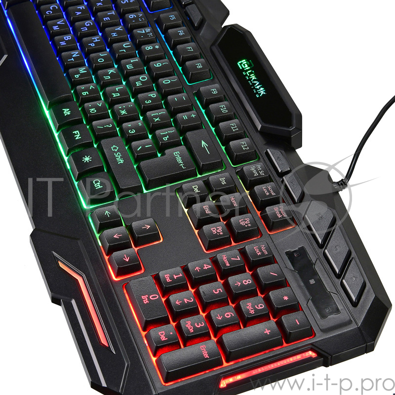 Клавиатура Oklick 700G черный USB Multimedia Gamer LED