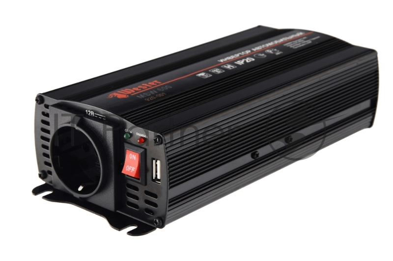 Преобразователь инверторный а/м WESTER MSW600 12-220В+USB 600Вт модифицированная синусоида