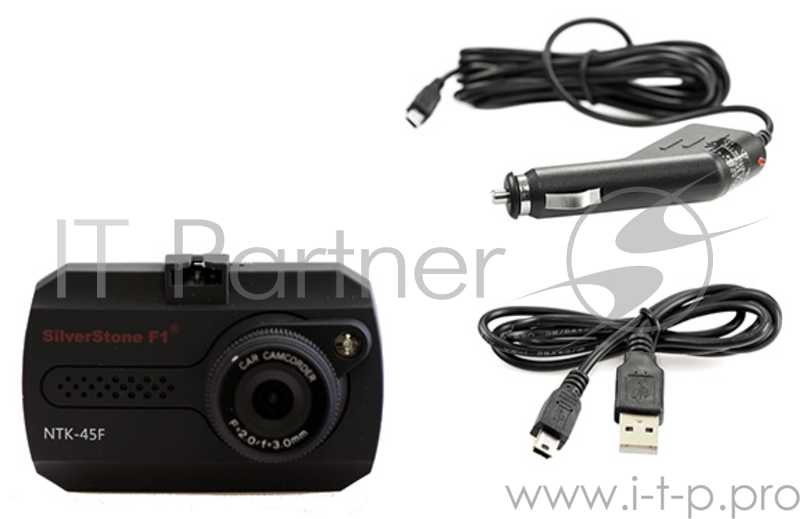 Видеорегистратор Silverstone F1 NTK-45 F черный 1.3Mpix 1080x1920 1080p 140гр. Novatek 96220
