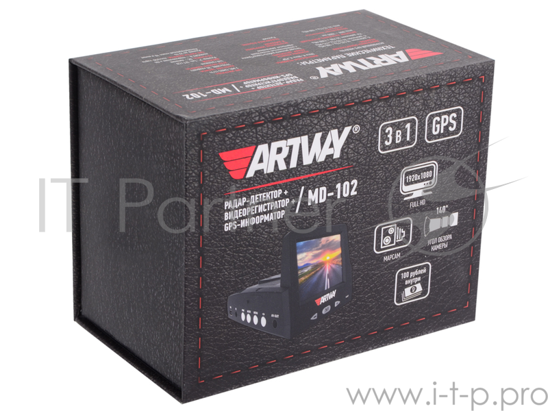 Видеорегистратор Artway-MD-102 Комбо: Видеорегистратор + радар детектор + GPS информатор автомобильный