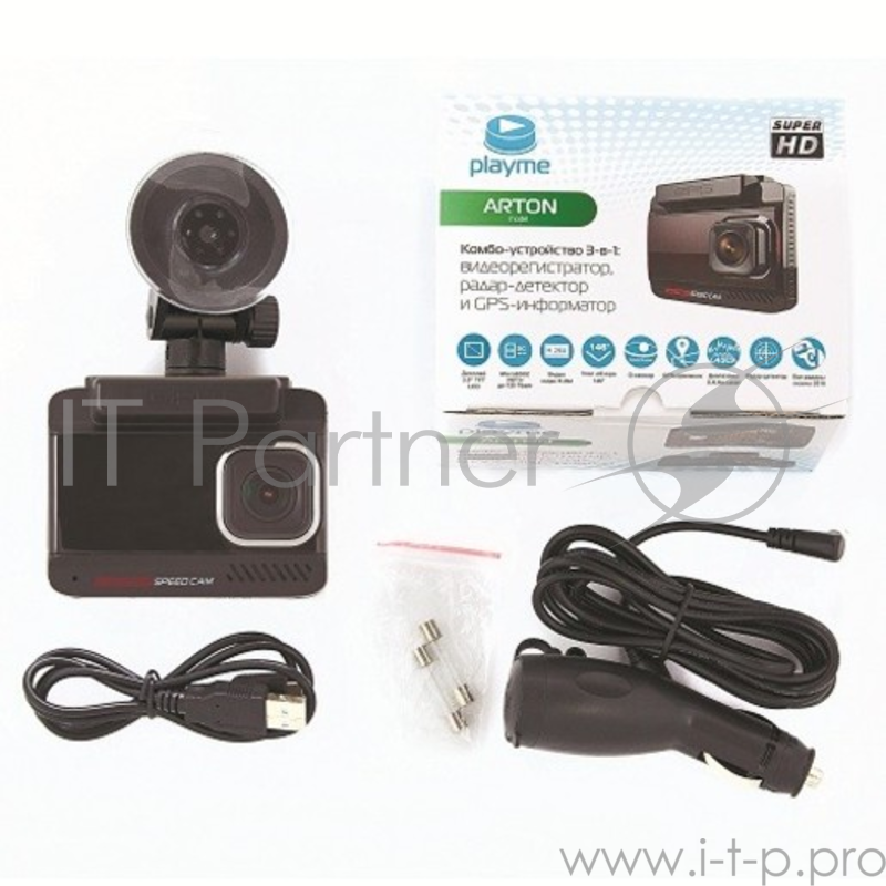 PlayMe ARTON Комбо: видеорегистратор и радар-детектор автомобильный