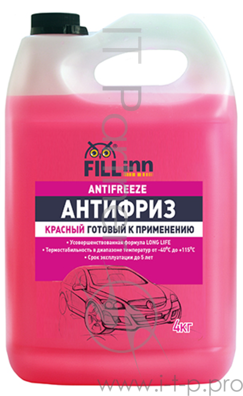 Антифриз FILL INN FL038 готовый красный 4 кг