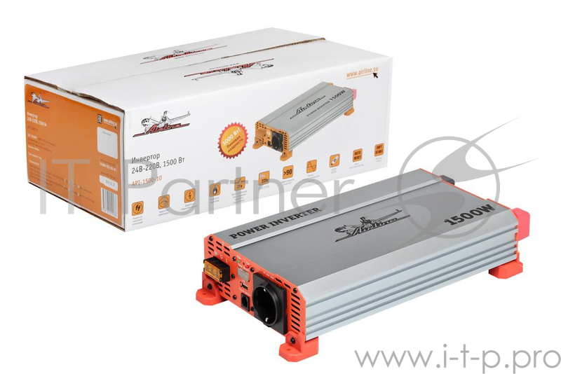 Инвертор AIRLINE API-1500-10 24В-220В 1500Вт