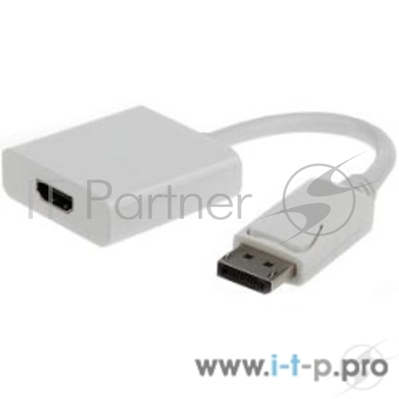 Кабель-переходник DisplayPort<->HDMI(F) Gembird Cablexpert A-DPM-HDMIF-002-W (0.2м)