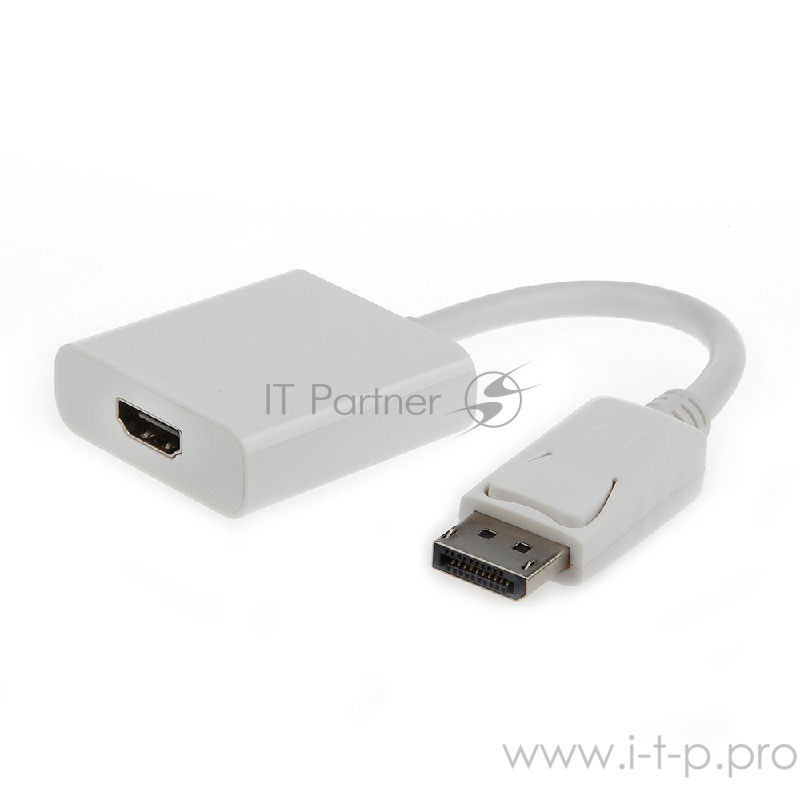 Кабель-переходник DisplayPort<->HDMI(F) Gembird Cablexpert A-DPM-HDMIF-002-W (0.2м)