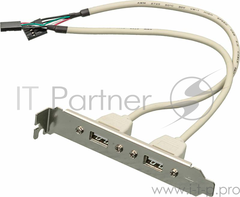 Адаптер USB Bracket 2xUSB2.0 Bulk