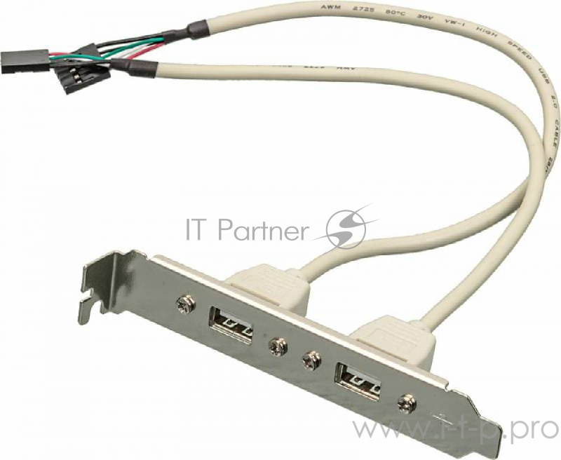 Адаптер USB Bracket 2xUSB2.0 Bulk