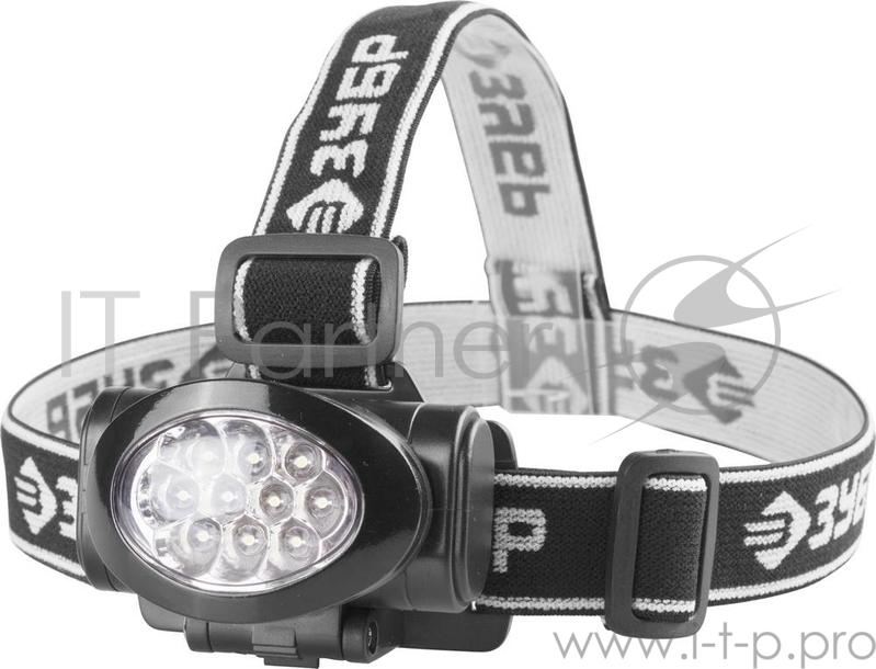 Фонарь ЗУБР 56438 мастер налобный светодиодный 10ultra led матричный рефлектор 3 режима 3ааа