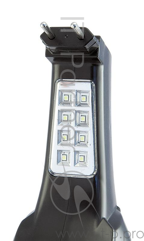 Фонарь ЯРКИЙ ЛУЧ LA-108 аккумуляторный 2режима (LED 1W/ 8LED) встр. вилка для зарядки от 220В