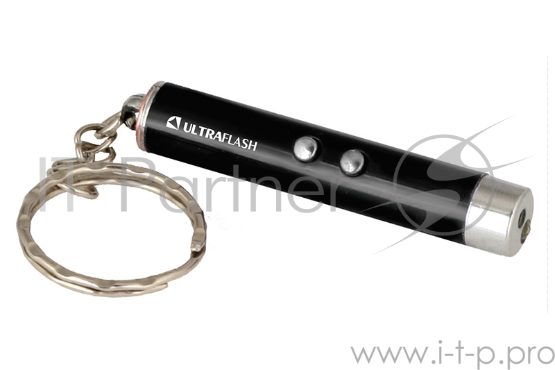Фонарь ULTRAFLASH LED30L фонарь. 1LED+лазерная указка 3xAG3. черный. алюм. блистер-пакет