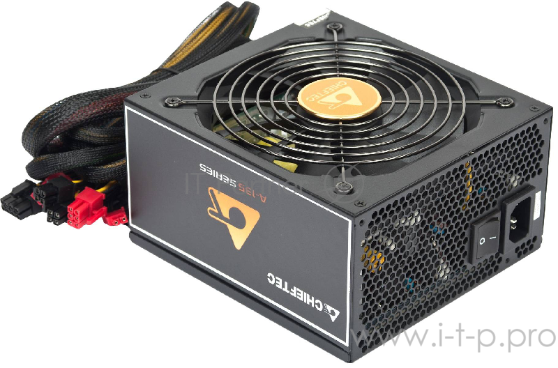 Блок питания 1000Вт Chieftec A-135 APS-1000CB ATX12V V2.3 (24+4/8+6/8+8pin, вентилятор d140мм) + кабель питания EURO (1.5м)