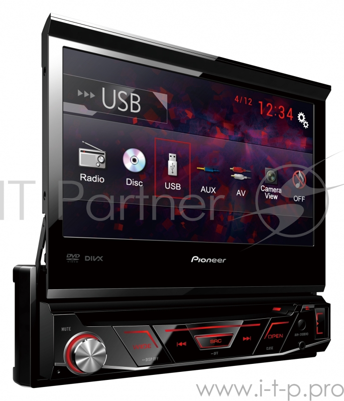 Автомагнитола CD DVD Pioneer AVH-3100DVD 1DIN 4x50Вт